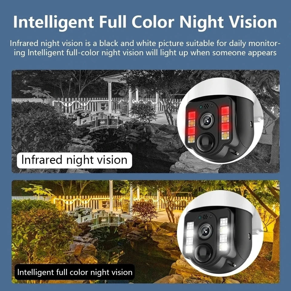 Solar Power Backup Outdoor Wifi Security Camera Built-In-Battery Back Up