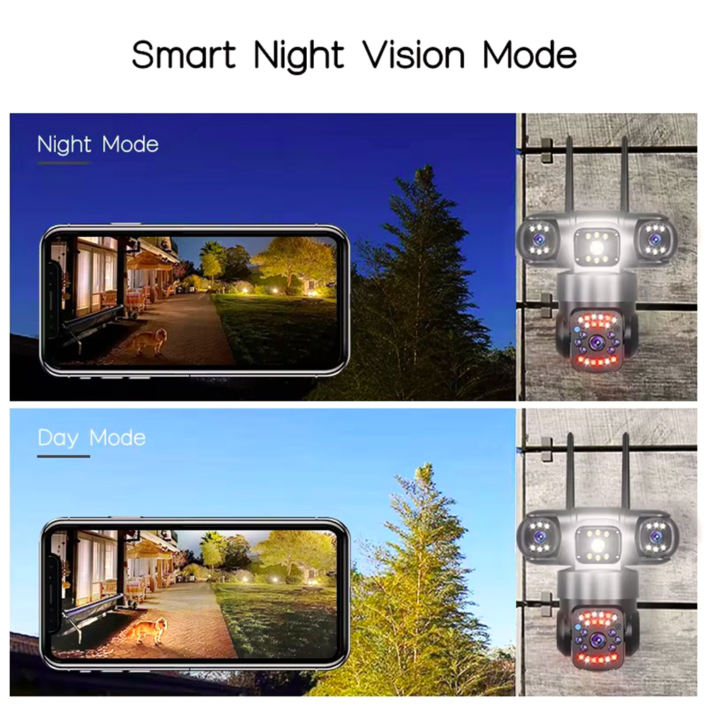 Outdoor 4 Lens PTZ 360° Wifi Security Camera