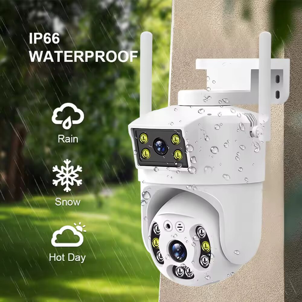 Outdoor Dual Lens PTZ 360° Wifi Security Camera
