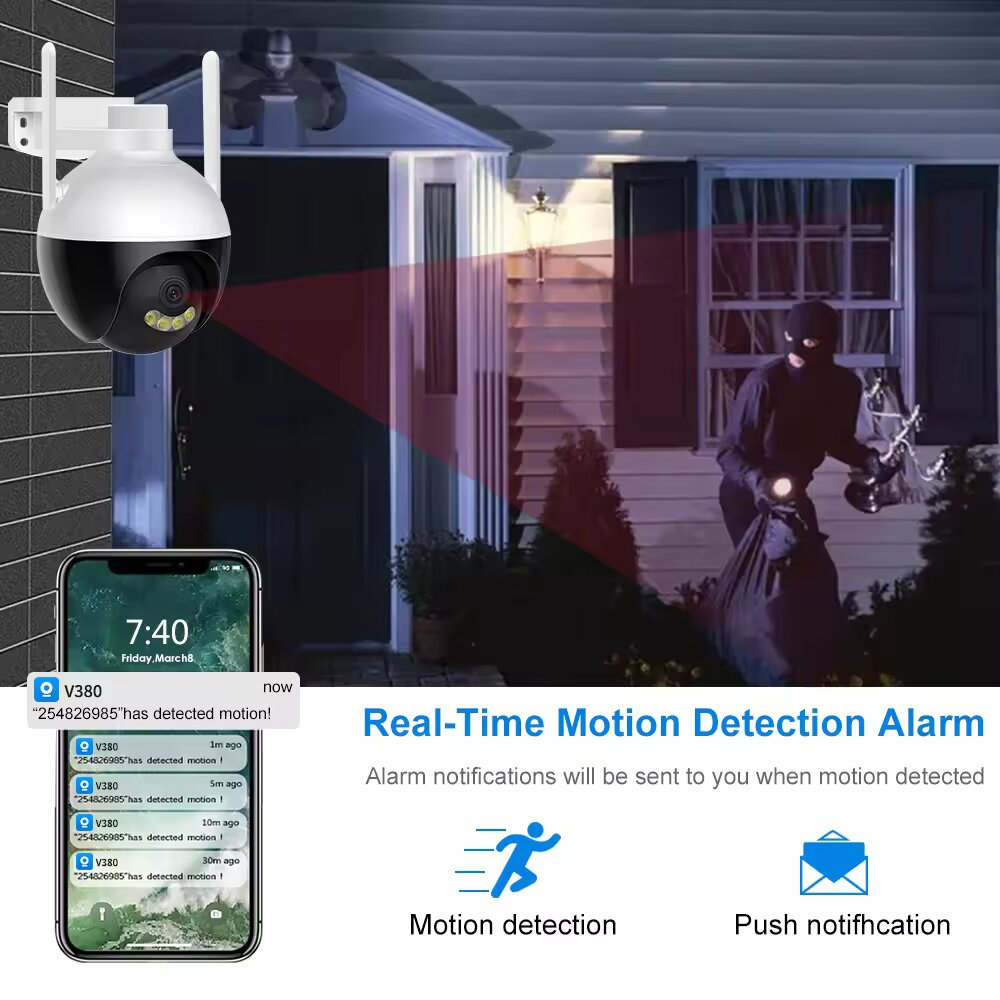 Outdoor PTZ 360° WiFi Security Camera