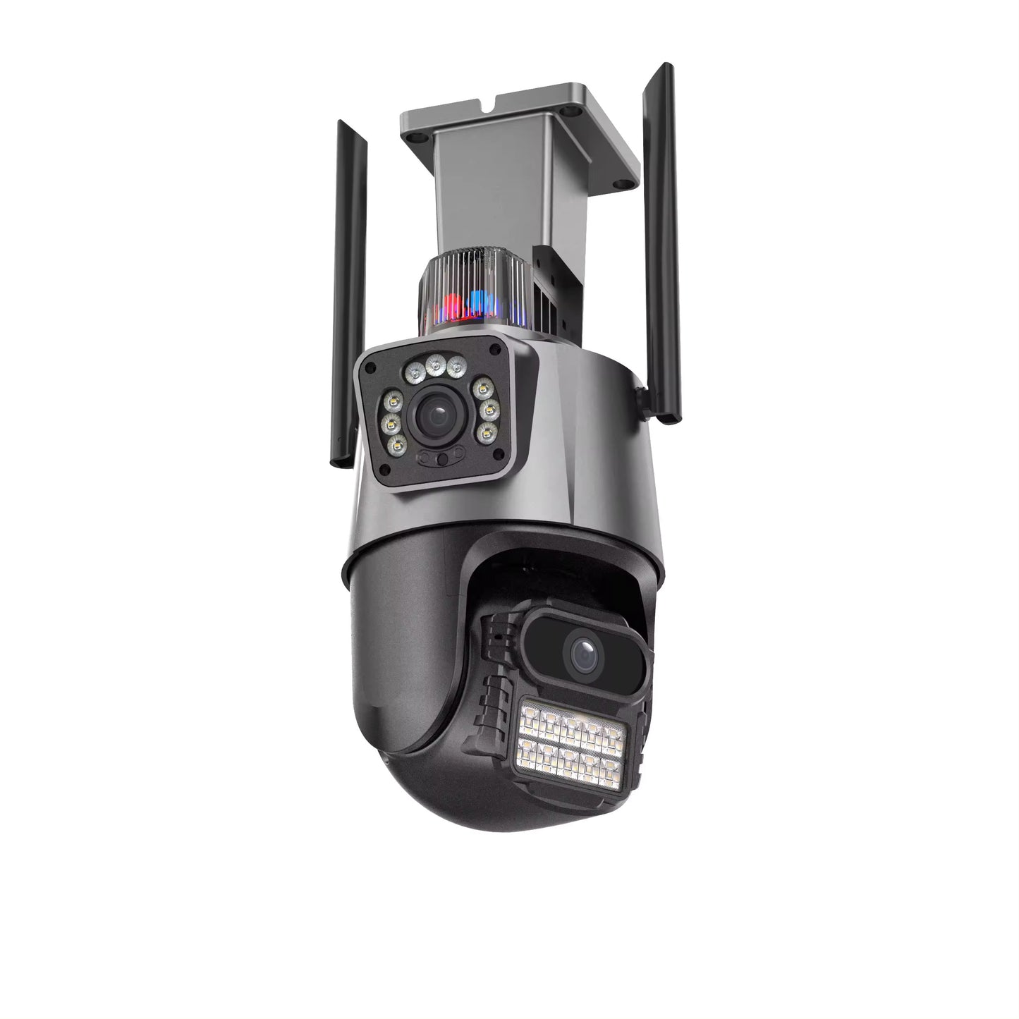 Modern Outdoor Dual Lens Binocular Police Lights PTZ 360Β° Wifi Security Camera