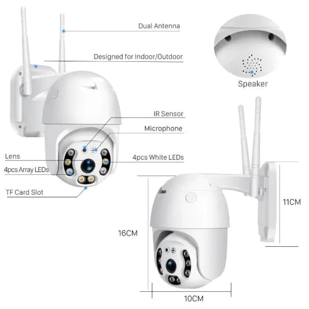 Outdoor 360Β° Full HD Wifi Security Camera