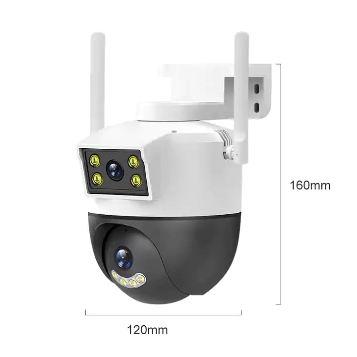 Outdoor Dual Lens PTZ 360° Wifi Security Camera
