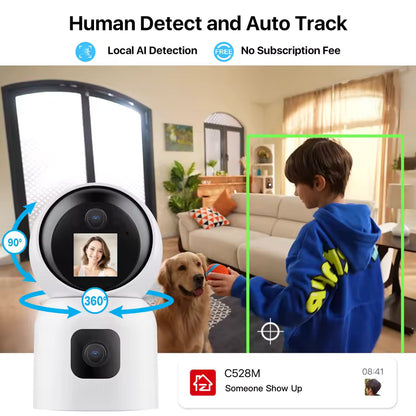 Baby Monitor & Indoor PTZ 360° WiFi Security Camera