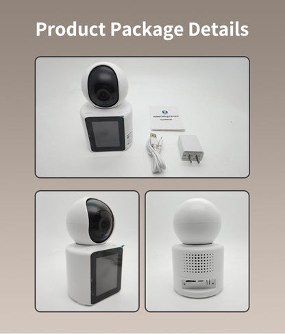 Baby Monitor & Indoor PTZ 360° WiFi Security Camera  UHD Display