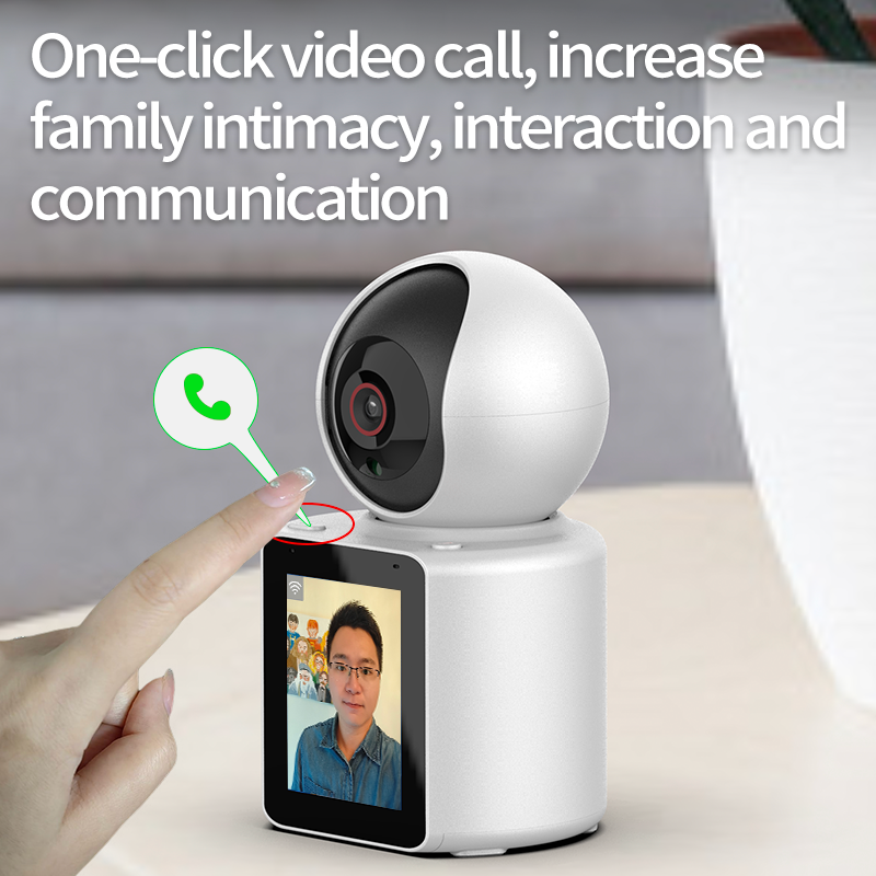 Baby Monitor & Indoor PTZ 360° WiFi Security Camera  UHD Display