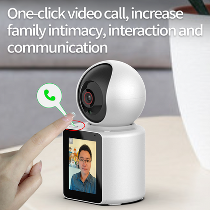 Baby Monitor & Indoor PTZ 360° WiFi Security Camera  UHD Display