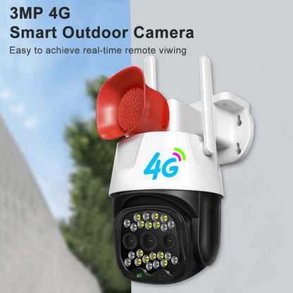 4G SIM PTA Approved Siren Outdoor Security Camera
