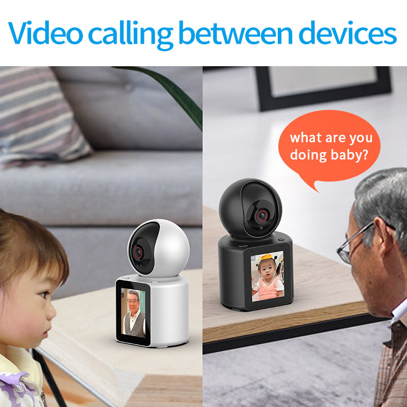Baby Monitor & Indoor PTZ 360° WiFi Security Camera  UHD Display