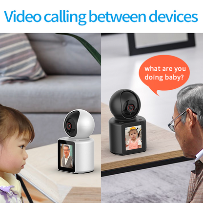 Baby Monitor & Indoor PTZ 360° WiFi Security Camera  UHD Display
