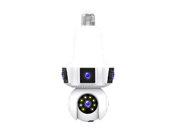 360° Indoor Bulb holder Lamp ( TRIPLE ) 3 Lens WiFi Security Camera