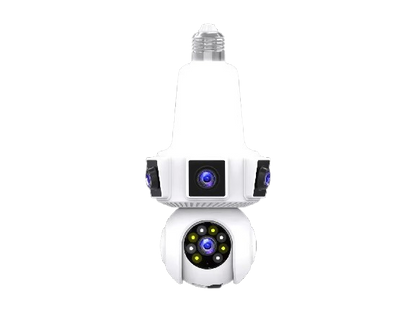 360° Indoor Bulb holder Lamp ( TRIPLE ) 3 Lens WiFi Security Camera