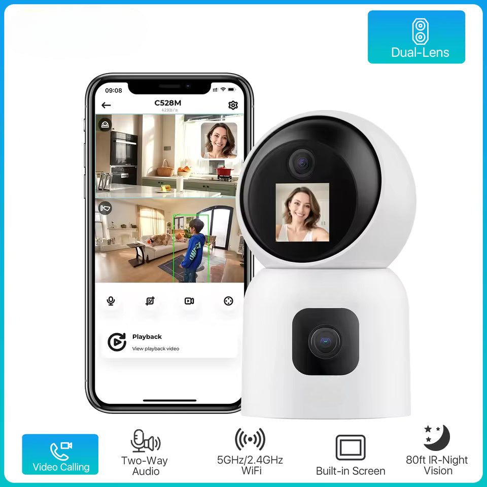 Baby Monitor & Indoor PTZ 360° WiFi Security Camera